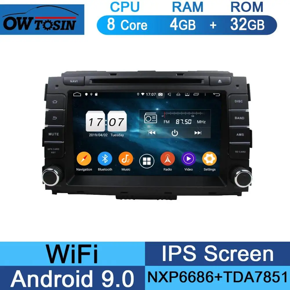 32G " ips 1920*1080 8 ядерный 4 Гб ram+ 64 ГБ rom Android9.0 автомобильный dvd-плеер для KIA Carnival DSP радио gps Parrot BT - Цвет: 32G
