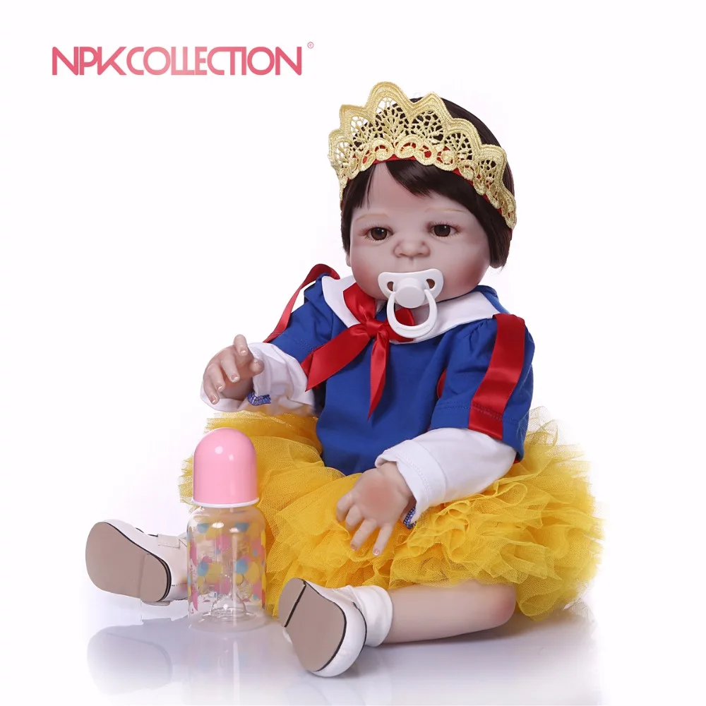 NPKCOLLECTION новый дизайн Белоснежка Кукла полностью силиконовая Реалистичная кукла