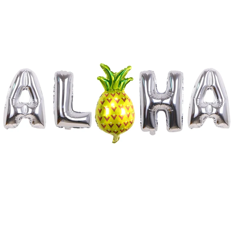Chicinlife 5 шт. ананас Aloha шары из фольги в виде букв Hawai тропический пляж летние
