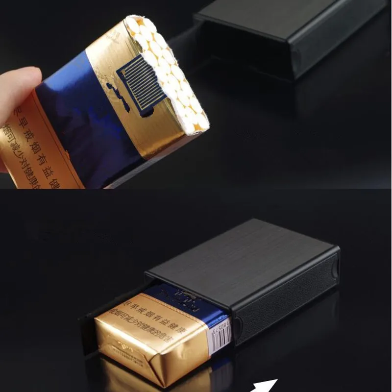Чехол для сигарет Зажигалки два в одном электрическая зажигалка USB ветрозащитная беспламенная зарядка электронная зажигалка