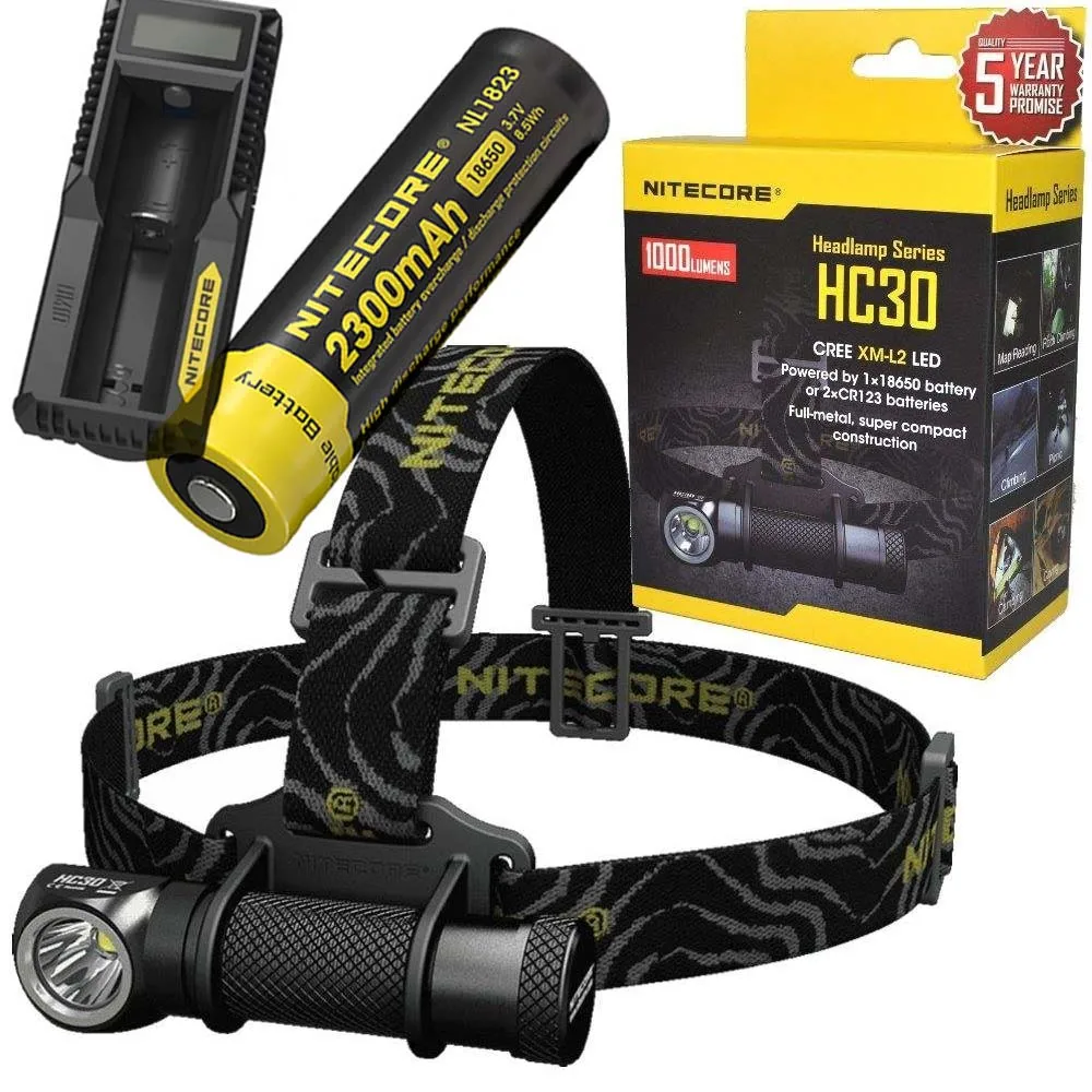 HC30 NL1823 UM10 NITECORE HC30 HC30W головной светильник CREE XM-L2 U2 светодиодный Макс 1000ЛМ головной светильник дальность луча 162 М головной светильник наружный налобный фонарь - Испускаемый цвет: HC30 NL1823 UM10