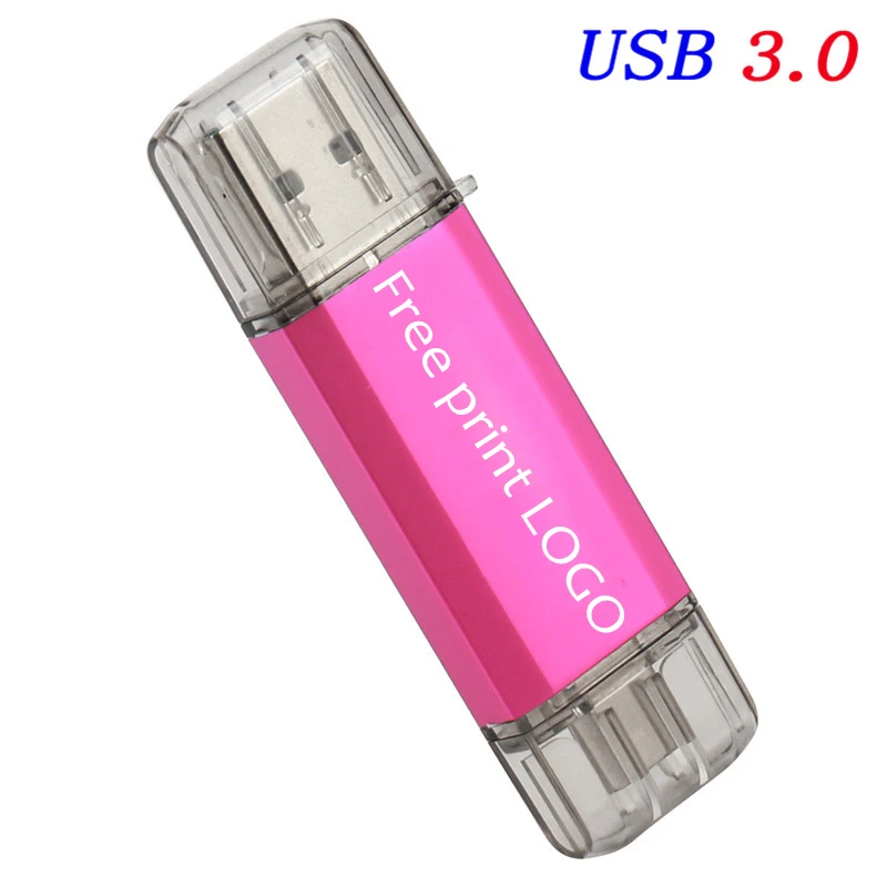 Pink JASTER Type-C 3.0 Hot sale USB Stick Type Pen Drive 128GB 64GB 32GB 16GB USB Flash Drive High Speed Pen drive for Type-C Device - Цвет: Pink
