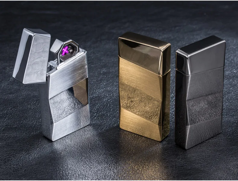 Новинка 2018 USB Зажигалка металлическая двойная дуга зажигалки Novetly ветрозащитная