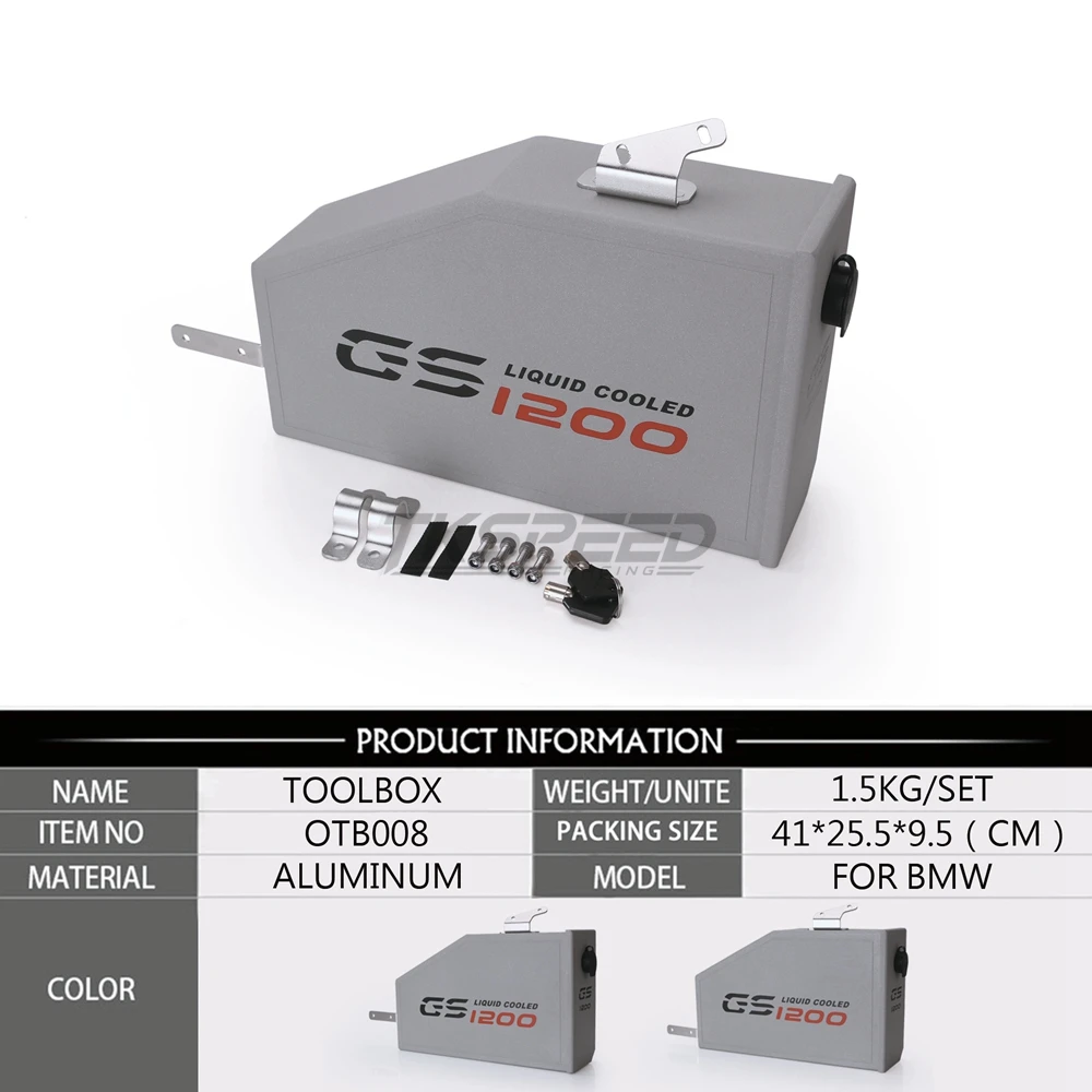 Decorative Aluminum Box For BMW R1200GS LC Adventure R 1200 GS Tool 2014-2018 Toolbox 5 Liters for Left Side Bracket 2013-18 | Автомобили
