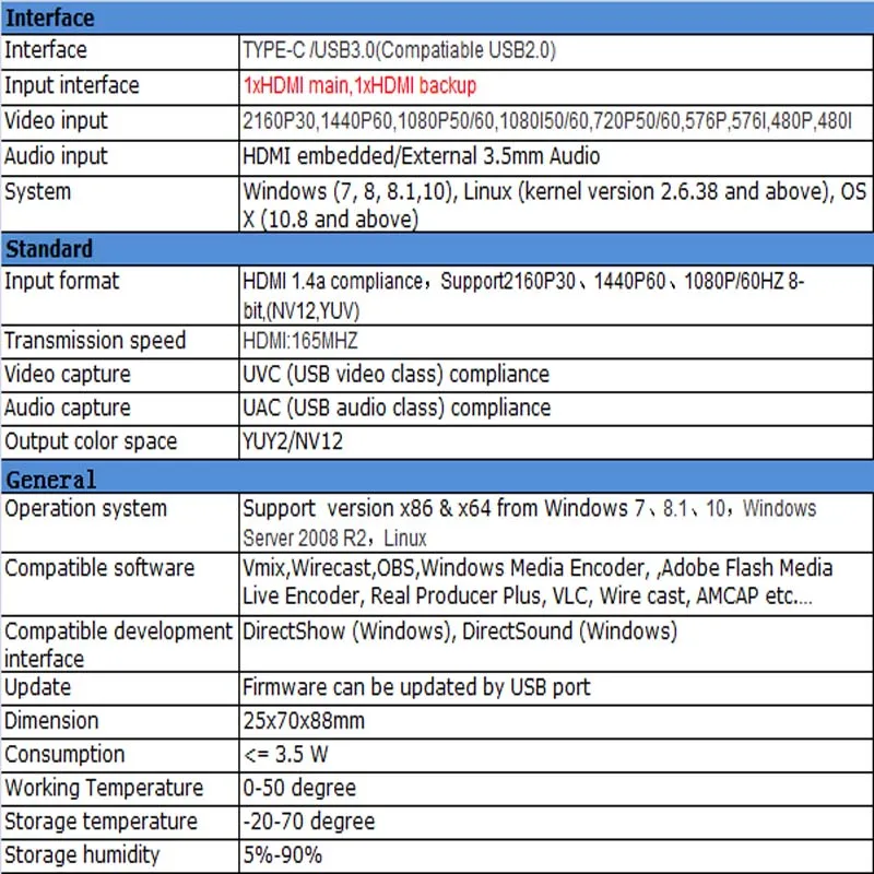 4K карта захвата UHD USB3.0 ключ для видеозахвата игровая потоковая прямая трансляция 2160P 1440P 1080P OBS/vMix/wiscast/Xsplit