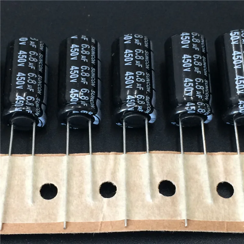 10 шт. 6 8 мкФ 450V SUNCON (SANYO) FH серии 10x20 мм 450V6. долгий срок службы высокая надежность