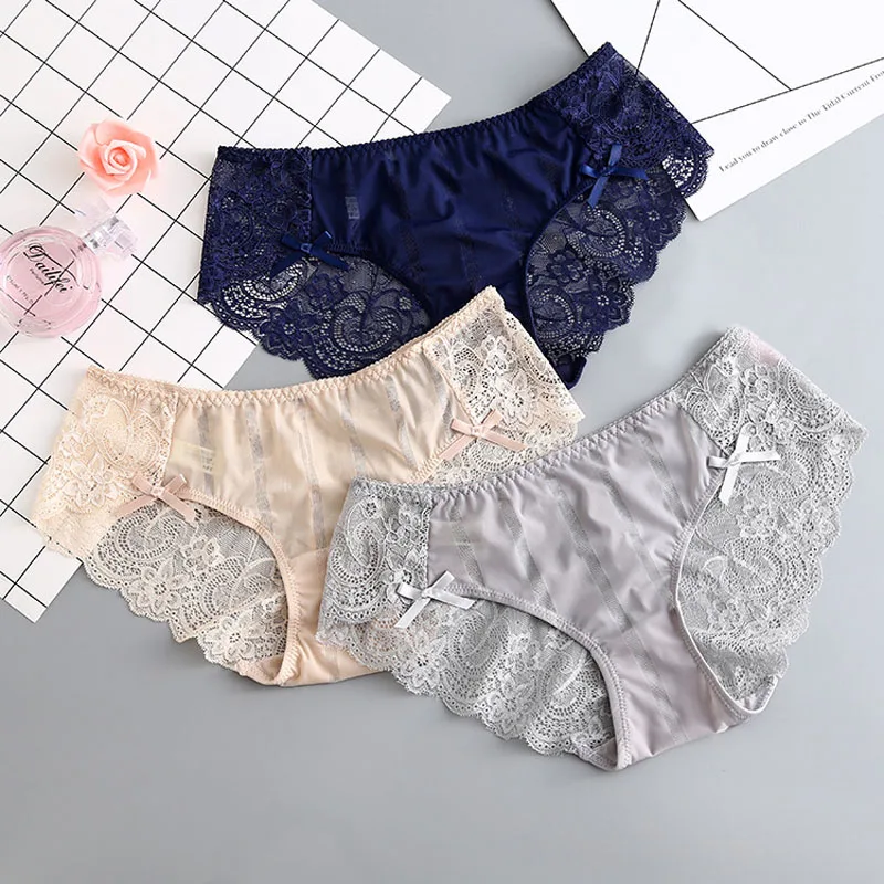 3 шт./лот сексуальные кружевные трусики женское модное уютное нижнее белье