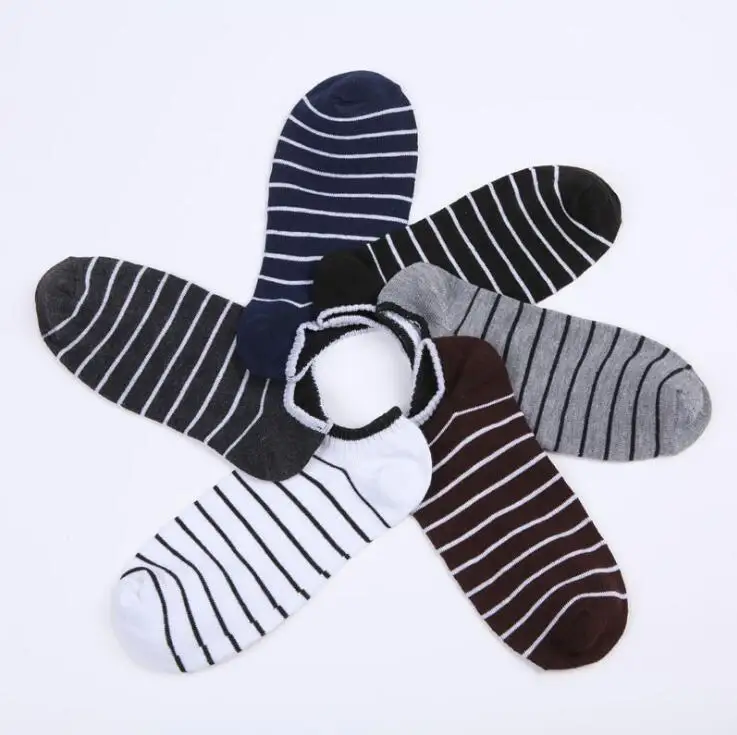 Короткие носки с маленькими полосками Повседневные эластичные короткие дышащие