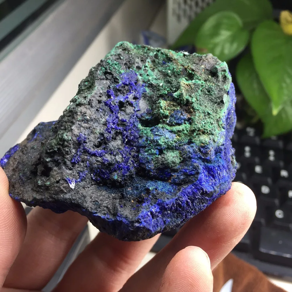 243 г натуральный чессилитовый материал образец Azurite Geode Bule и зеленый Целебный