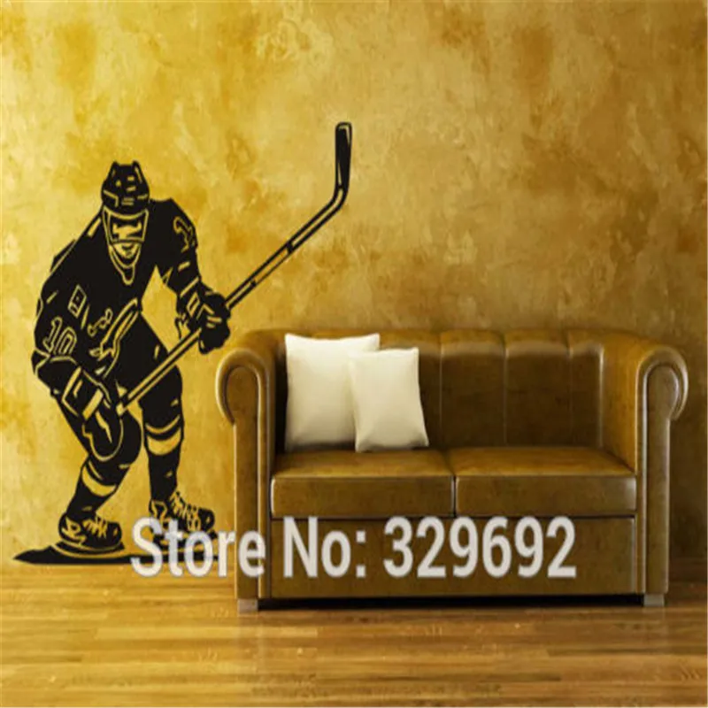 Виниловая наклейка на стену для хоккея с шайбой|decorative wall decal|wall decalsvinyl stickers |