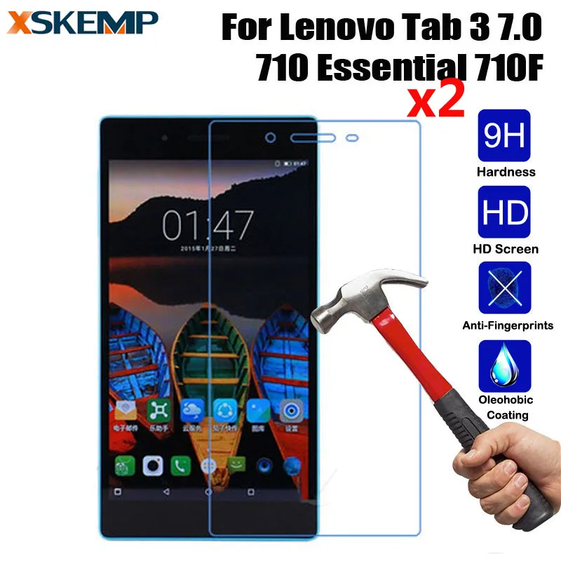 XSKEMP 2 шт./лот противоударное закаленное стекло для Lenovo Tab 3 7 0 710 Essential 710F защитная