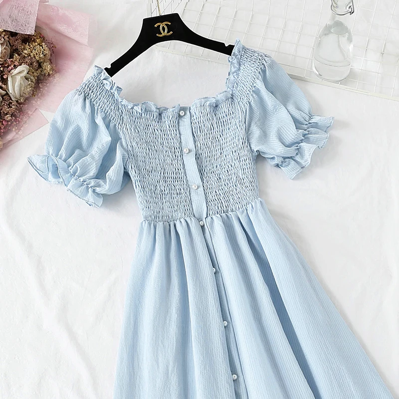 2019 новые модные женские платья милое летнее платье популярное с вырезом лодочкой