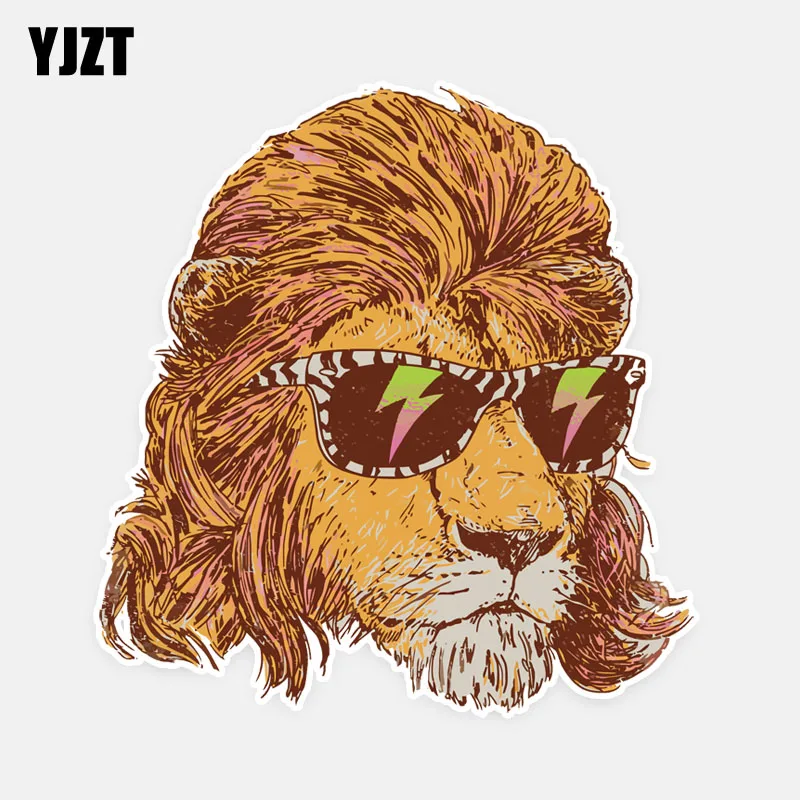 

YJZT 16.2CM*17CM Fashion Lion Graphical Popular Car Sticker Decal PVC Car Styling 5-0561