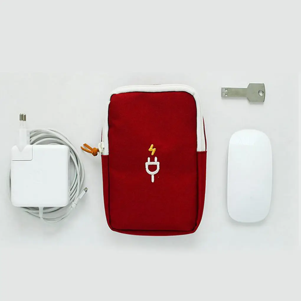 Черный/красный/синий мини наушники кабель для передачи данных USB путешествия портативный Чехол Органайзер сумки для хранения