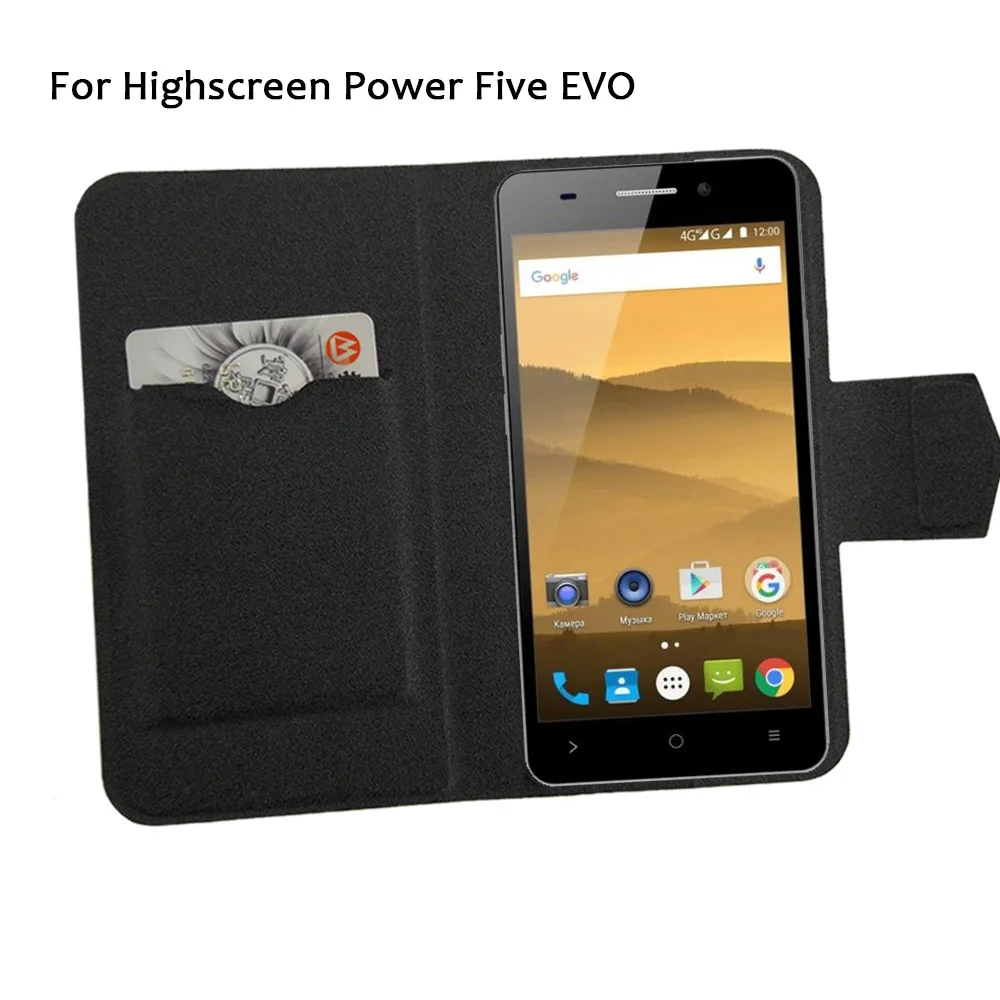 5 цветов Лидер продаж! Highscreen Power Five EVO кожаный чехол 2017 роскошный флип с