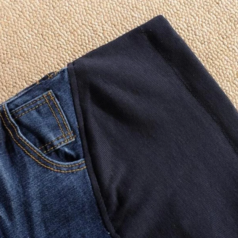 джинсы для беременных одежда Узкие прорезиненная тесьма на поясе деним