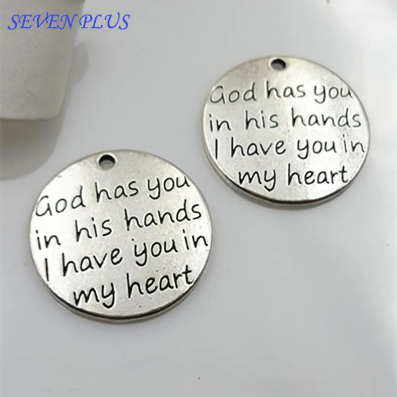 Высокое качество 20 штук/Лот диаметр 23 мм Бог есть у вас в руках меня вы моем сердце