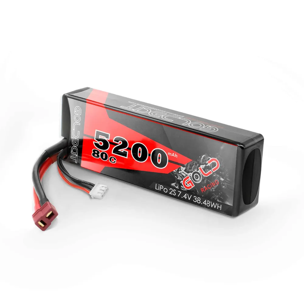 GOLDBAT Lipo батарея 7 4 в 2S 5200 мАч аккумулятор с ру В 80C RC разъемом Deans для автомобиля
