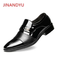 spring autumn men formal wedding shoes luxury men business dress shoes men loafers pointy shoes big size 38 48 patent leather