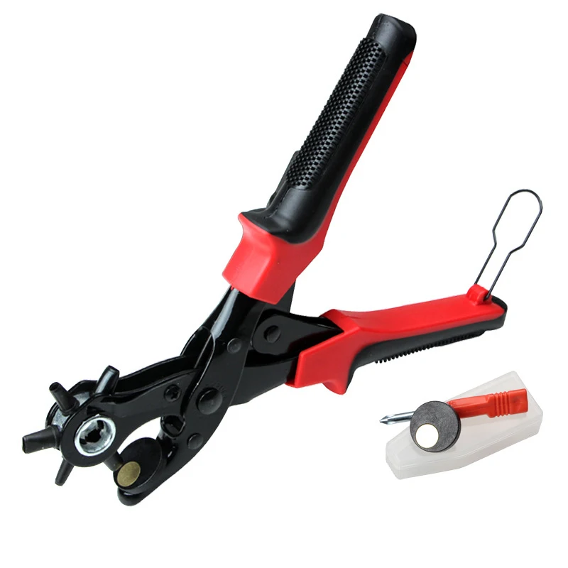 

ZtDpLsd Heavy Duty Strap Leather Hole Punch Hand Plier Belt Revolving Diy Eyelet Puncher Revolve Sewing Machine Bag Setter Tool
