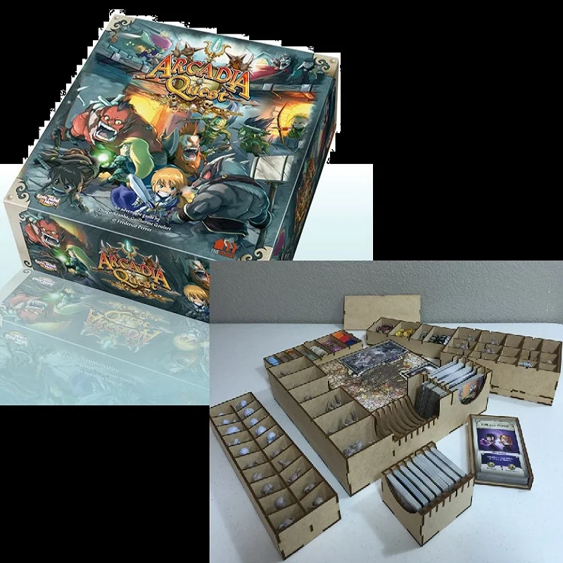 Arcadia Quest Card коробка для хранения игр органайзер деревянного приема компактный