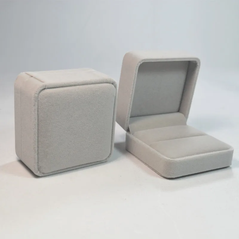 Бархатная Подарочная коробка для ювелирных изделий с круглым углом 10 шт. 7x7x4 см