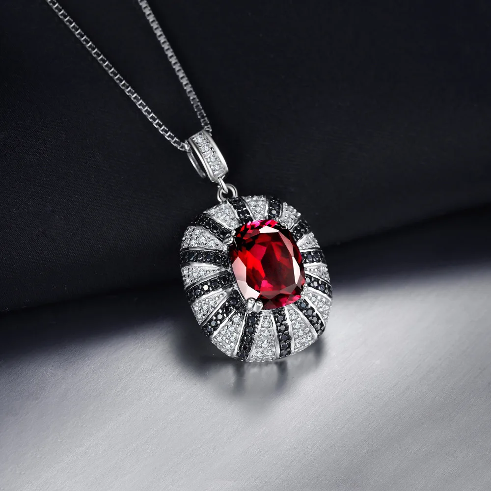 Jewelrypalace Роскошные 6ct создан Красные Рубины натуральный черный шпинелей