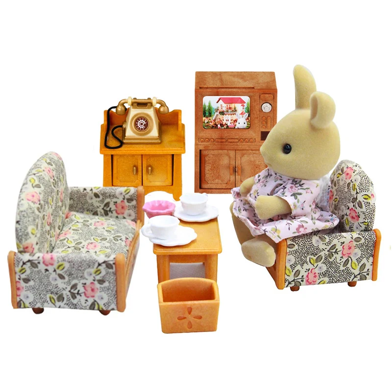 Sylvanian Family кукольный домик мебель аксессуары гостиная сцены игровой набор фигурка
