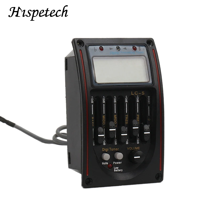 Hispetech точный Пикап для гитары EQ портативный Электрический бокс пикапы эквалайзер