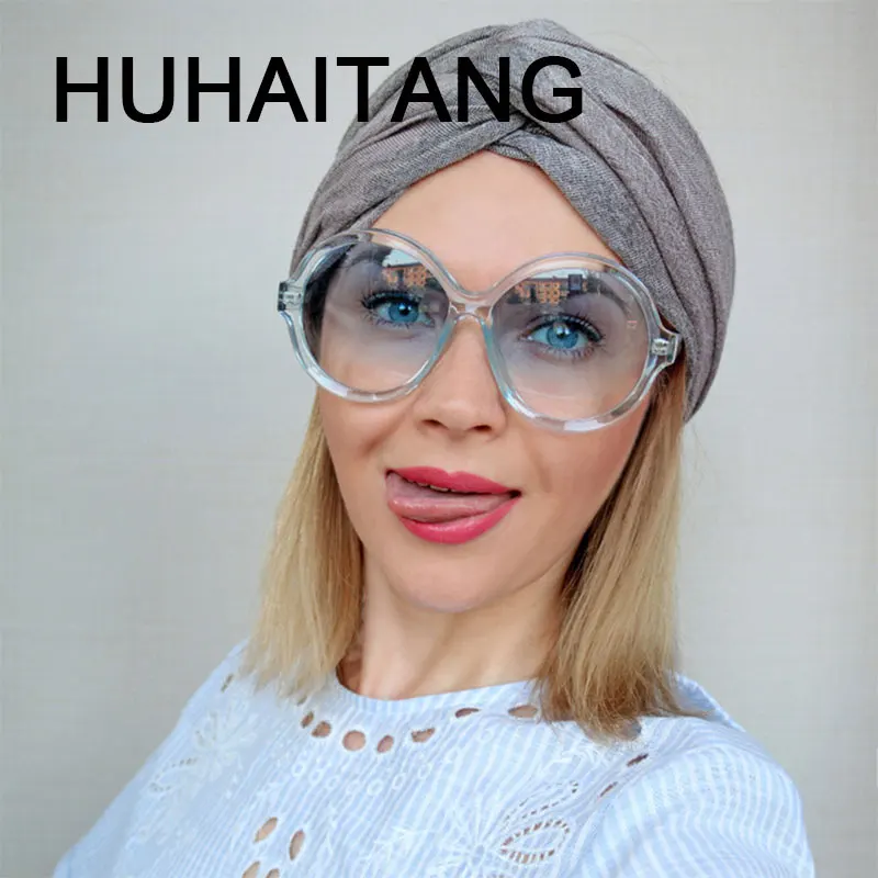 Женские солнцезащитные очки HUHAITANG винтажные брендовые дизайнерские оверсайз с