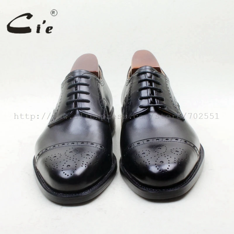 Cie/бесплатная доставка туфли дерби ручной работы на заказ с круглым носком и
