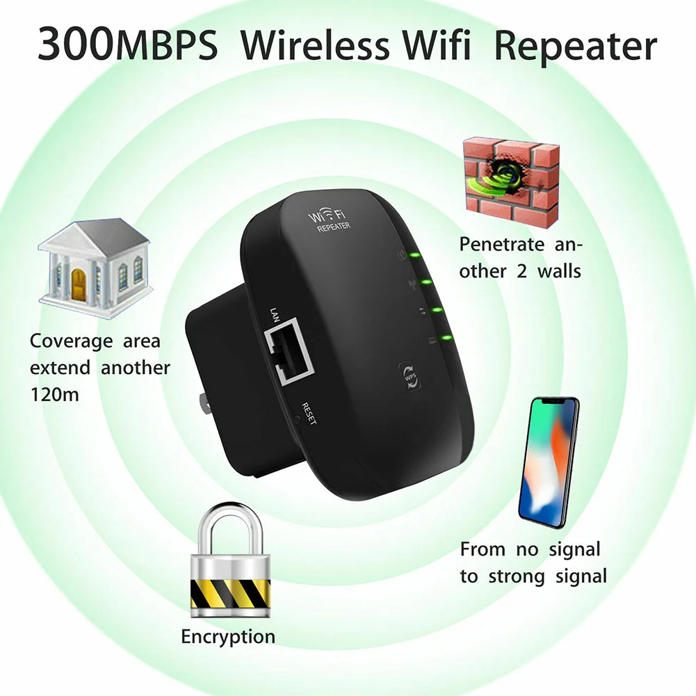 Беспроводной ретранслятор с Wi Fi 300 Мбит/с усилитель для домашнего офиса DOY