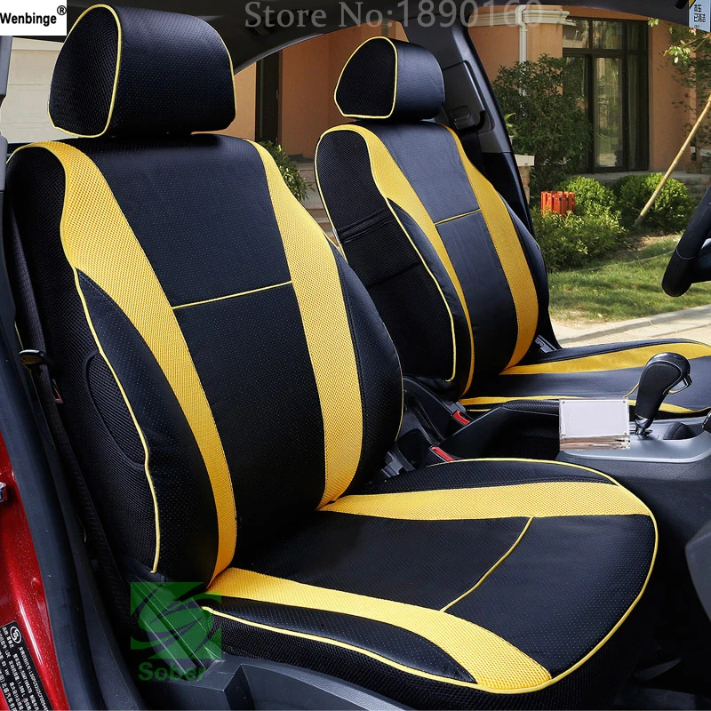Кожаные чехлы wenbinge для автомобильных сидений Suzuki Swift Wagon GRAND VITARA Jimny Liana 2 Sedan Vitara sx4