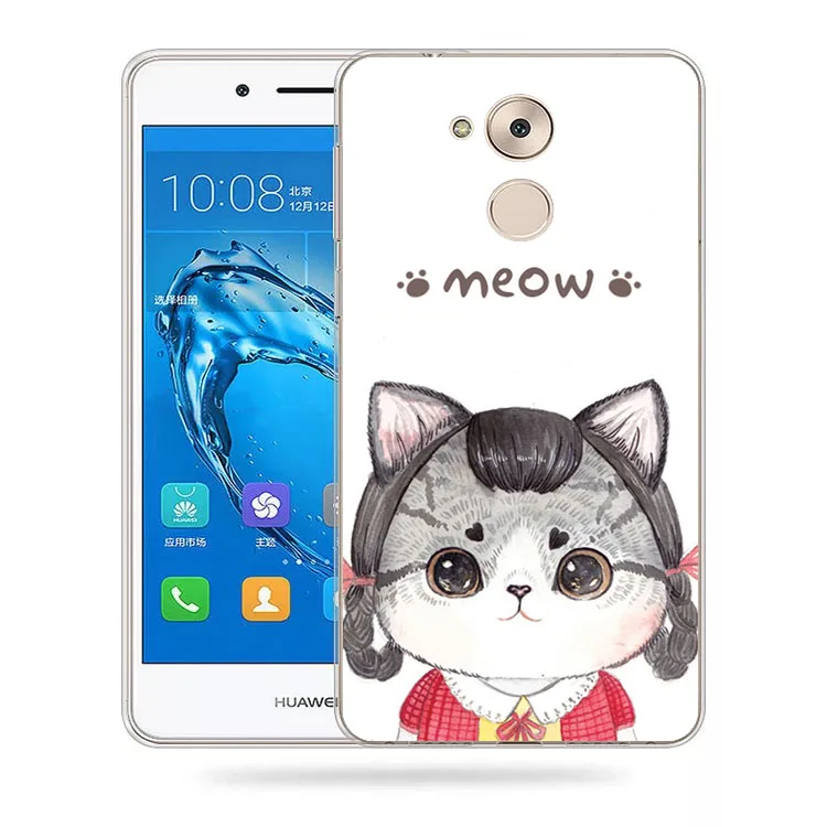 Huawei honor 6a чехол Silicon взгляд кота живопись мягкая ТПУ задняя крышка для huawei телефон