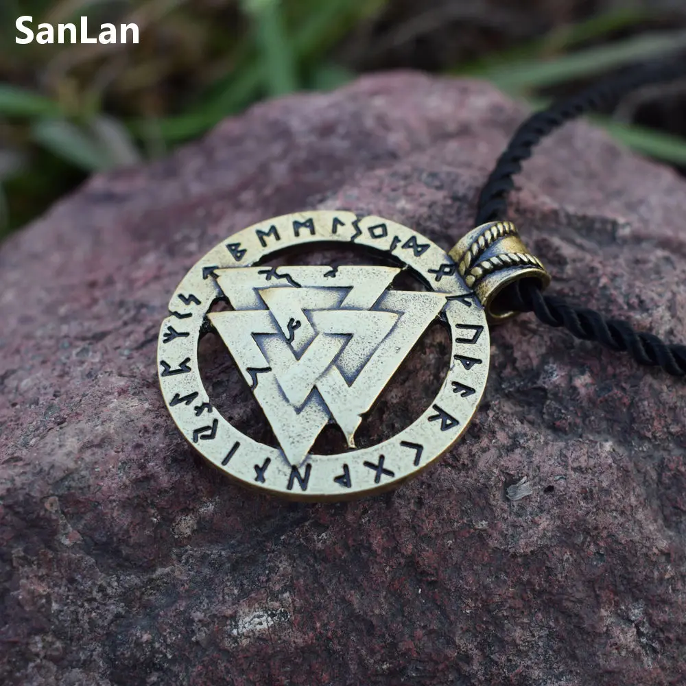 Кулон викингов Valknut ожерелье оригинальный винтажный Рунический символ Одина