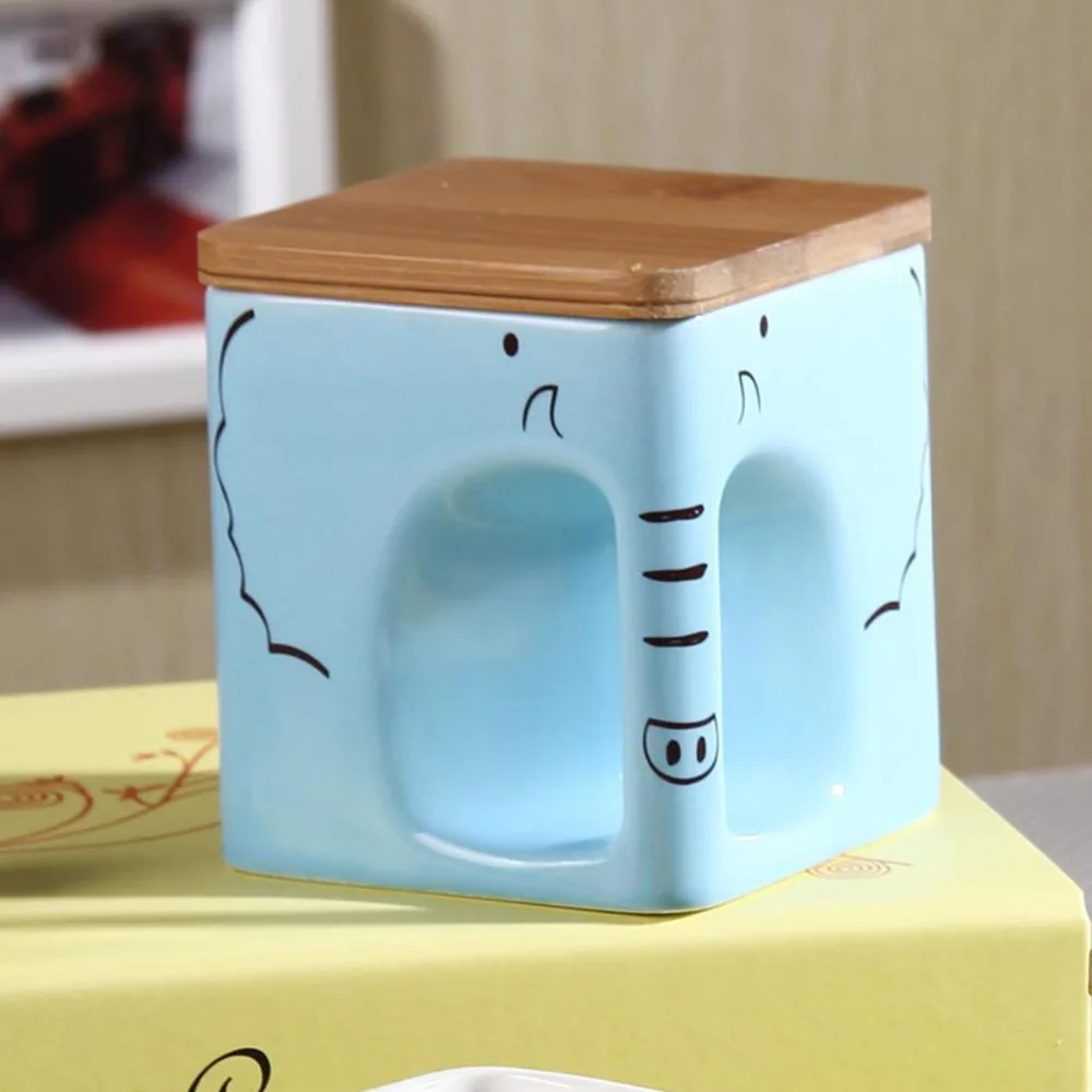 Бесплатная доставка Новый keyama Творческий площадь слон керамическая завтрак