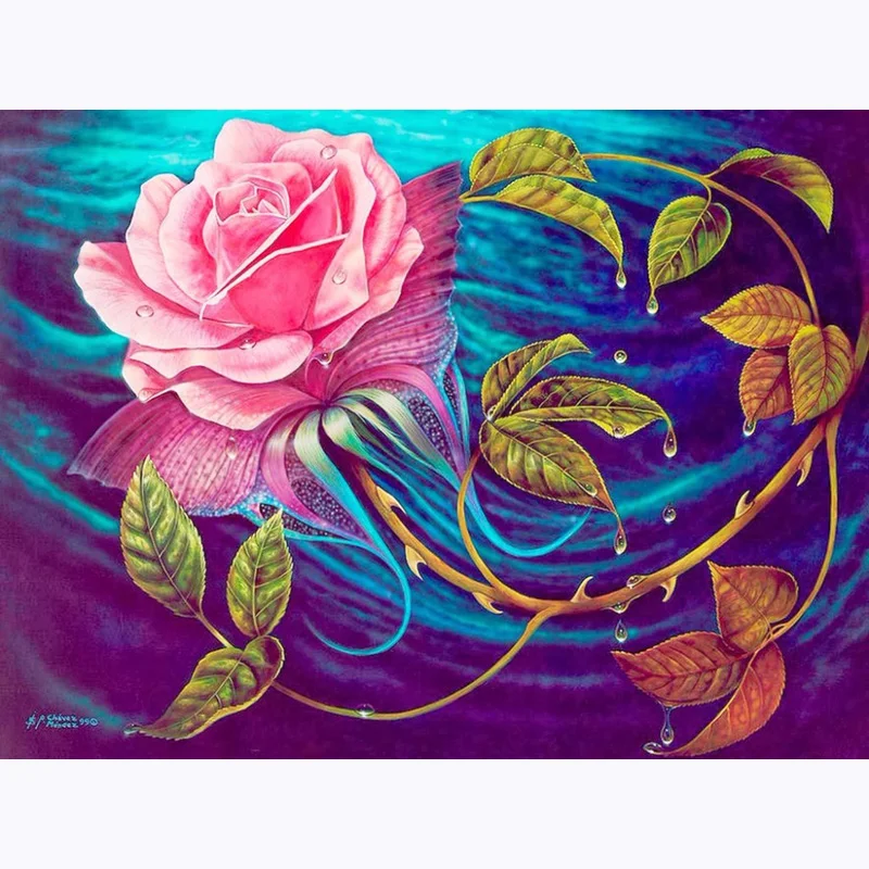 H1392 diamond embroidery kit rhinestones Pinkyrose | Дом и сад