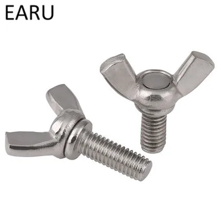 DIN316 Standard 304 Stainless Steel Butterfly Ingot Claw Hand Screw Bolt Machine M10*25/30/35/40mm F | Обустройство дома