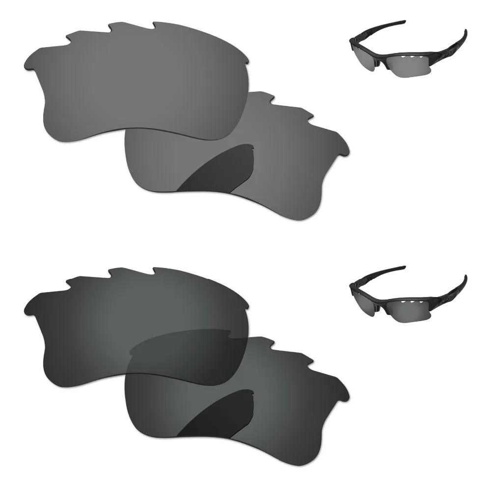 

Черный и черный хром 2 пары поляризованных сменных линз для Flak Jacket XLJ оправа солнцезащитных очков с вентиляцией 100% UVA & UVB защита