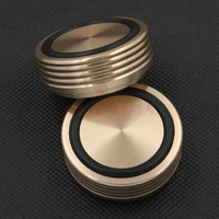 4pcs 44x17mm golden solid full aluminum amplifier speaker cabinet cd player dac isolation feet stand cone