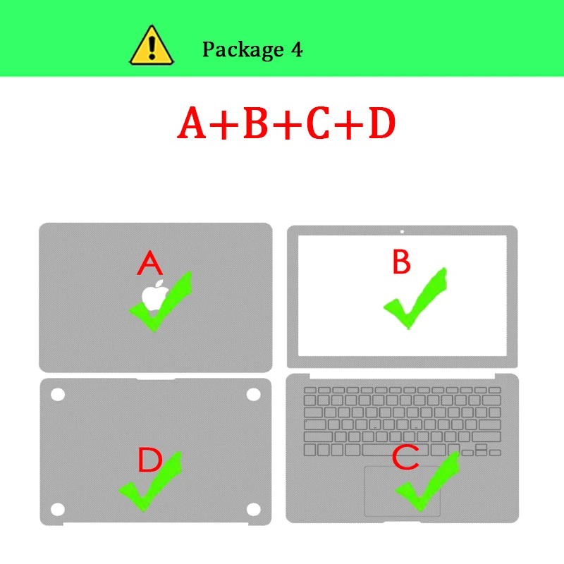 Наклейка для ноутбука Macbook Air 13 A1932 для Apple macbook Air Pro retina 11 12 13 15 Защитная пленка для ноутбука