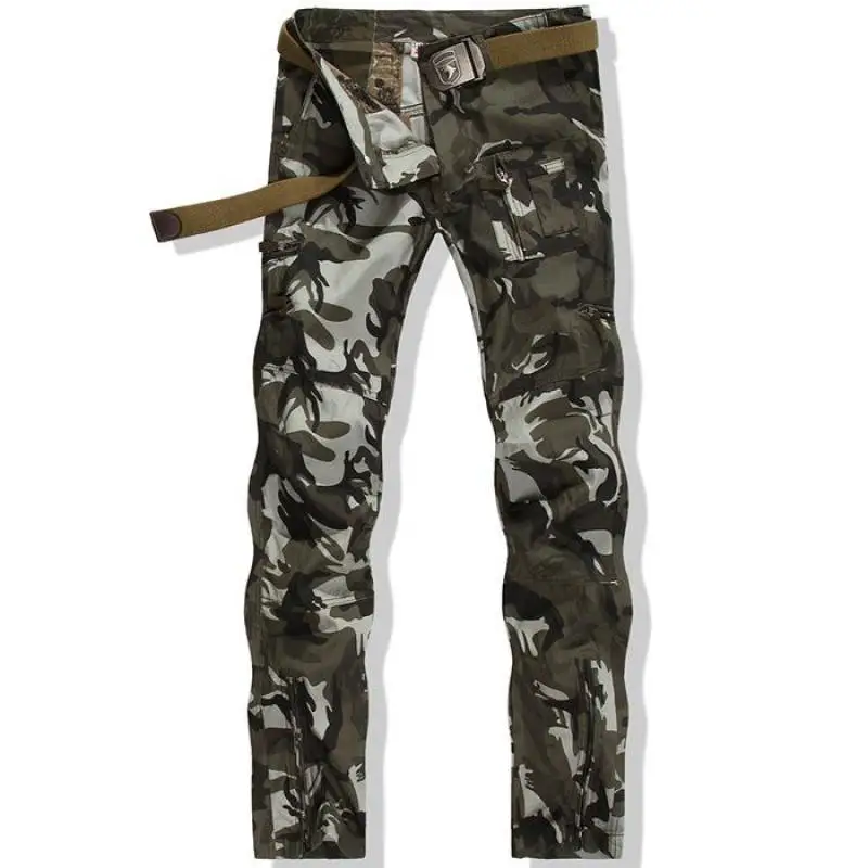 Army Field Tactical Military Men' Pants Straight Camouflage Overalls Comfortable Cotton Trousers No Belt | Мужская одежда