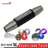 uv lamp usb rechargeable 6 light 395nm365nm ultraviolet mini led flashlight torch fluorescent jade money detector flashlight
