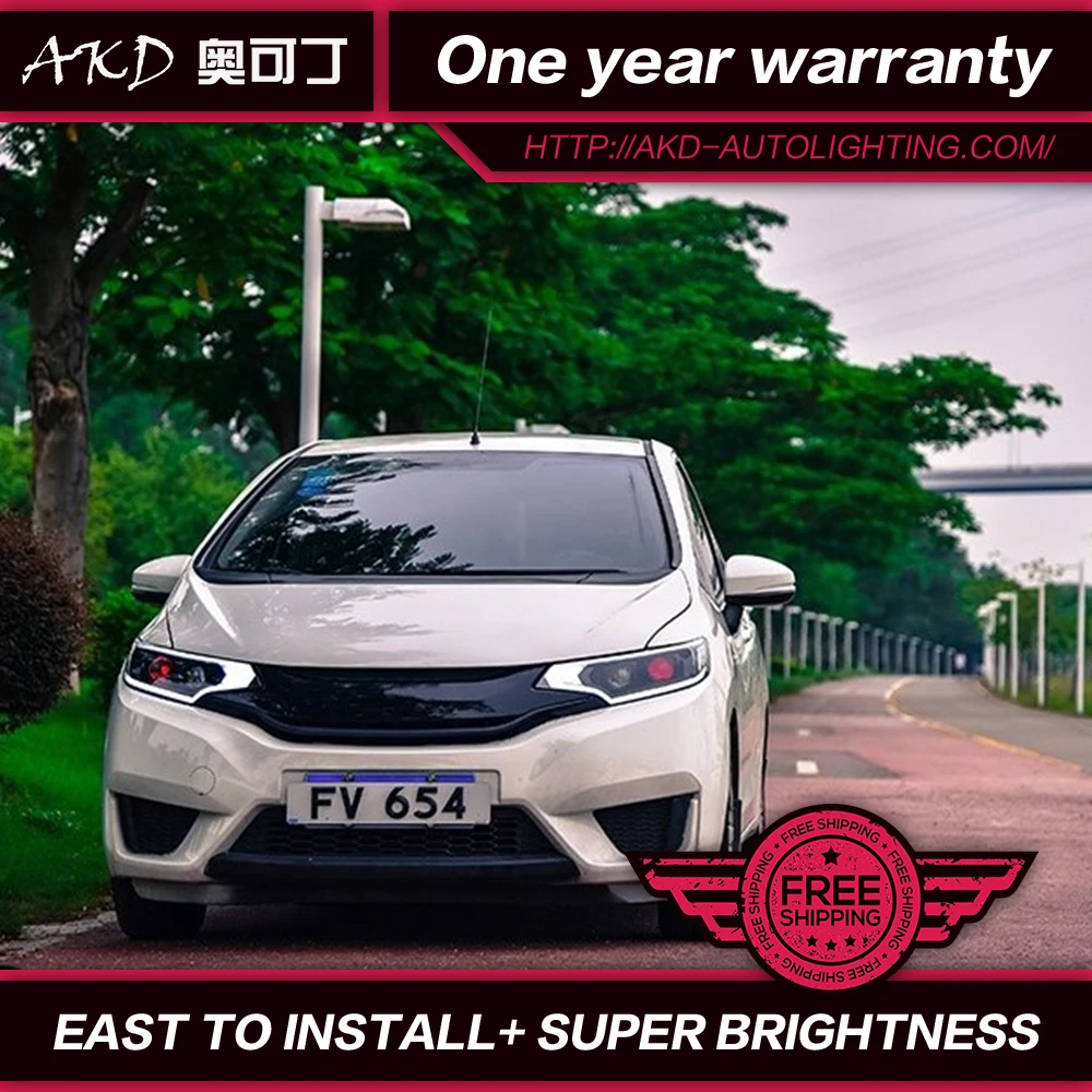 Для Honda Fit фары 2014-2017 модели Тюнинг автомобилей светодио дный xenon автомобиля
