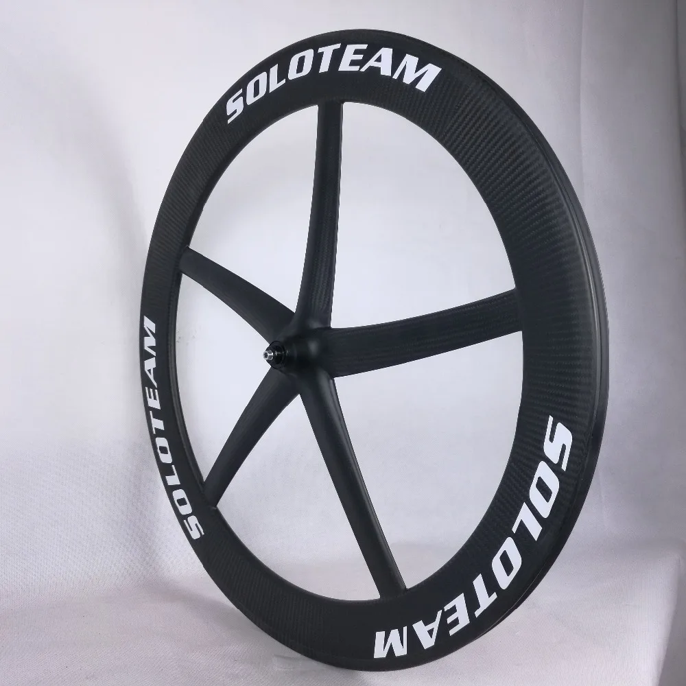 Углеродное 5 спицевое колесо дорожное или фиксированное снаряжение трек