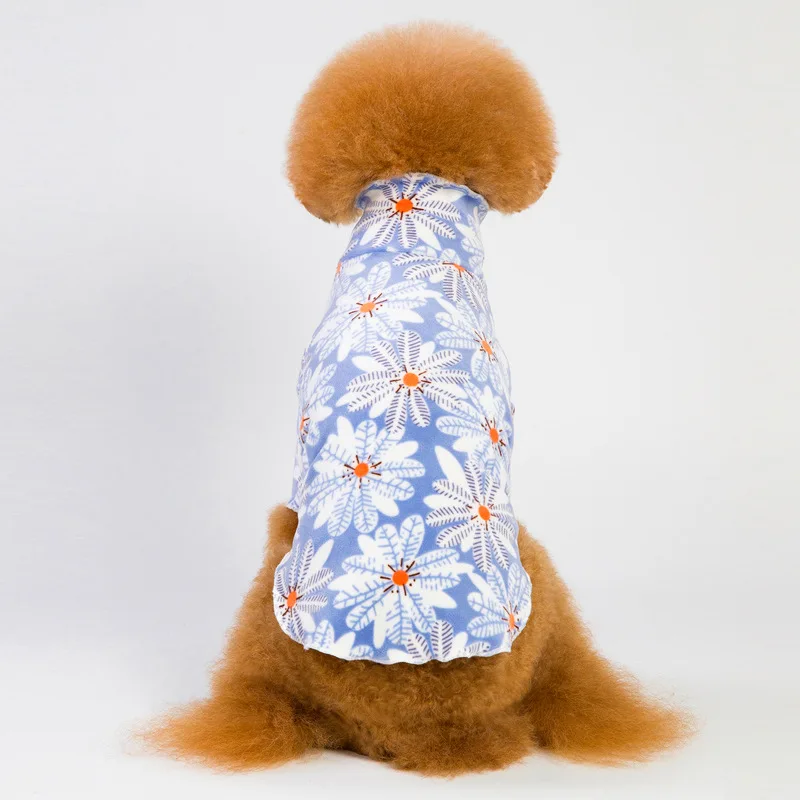 2018 New Autumn Printed Design Pet Dog Shirt Soft Breathable Clothes for Dogs High Collar Warm Bottoming Chihuahua Vests | Дом и сад