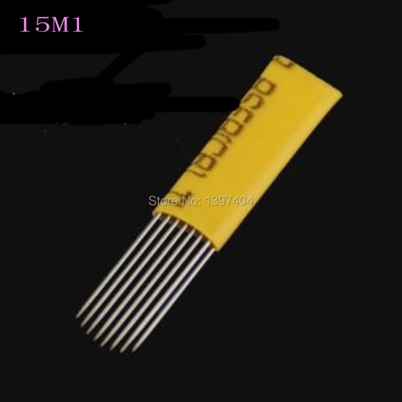 100 шт. лучшее качество Перманентный макияж тату микроблейдинг иглы с размером 15m1