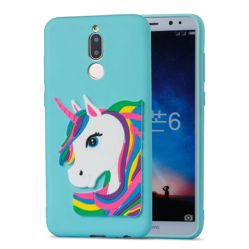 Чехол для телефона с единорогом Huawei Mate 10 Lite милый мультяшный Мягкий силиконовый