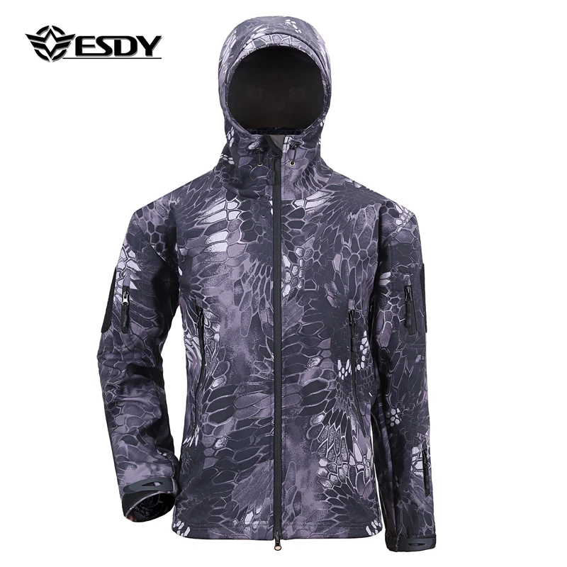 Мужская Флисовая тактическая куртка Gear SoftShell водонепроницаемая ветровка с
