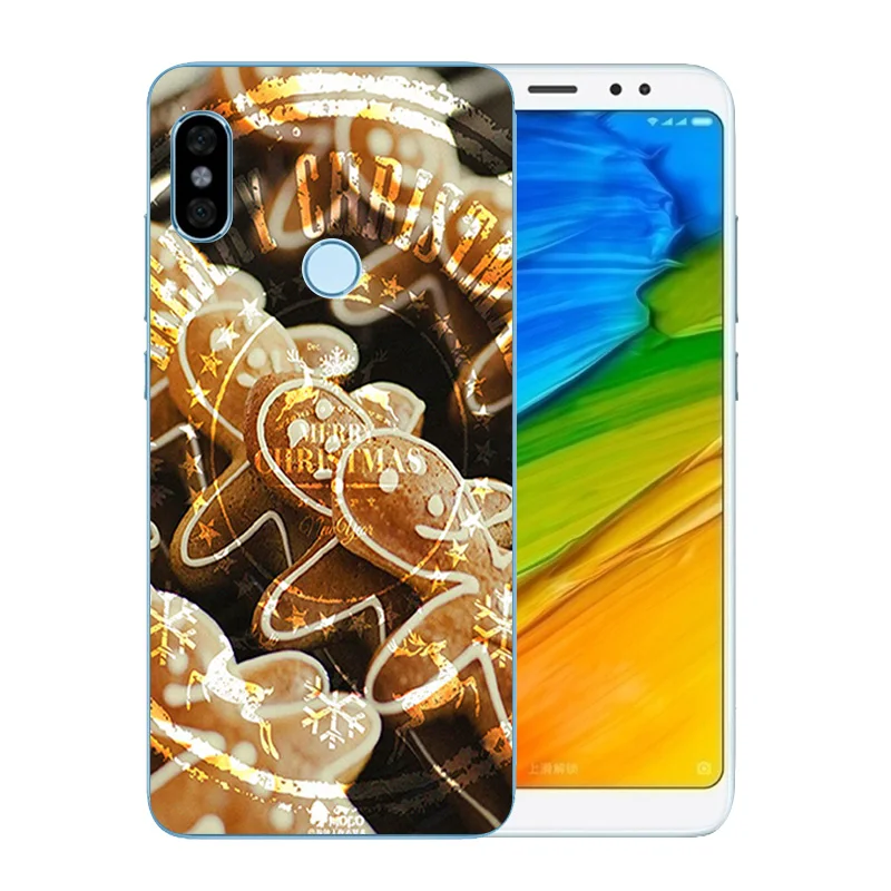Чехол для Xiaomi Redmi Note 5 Pro чехол с рисунком Merry X'MAS Прозрачный 5Pro |
